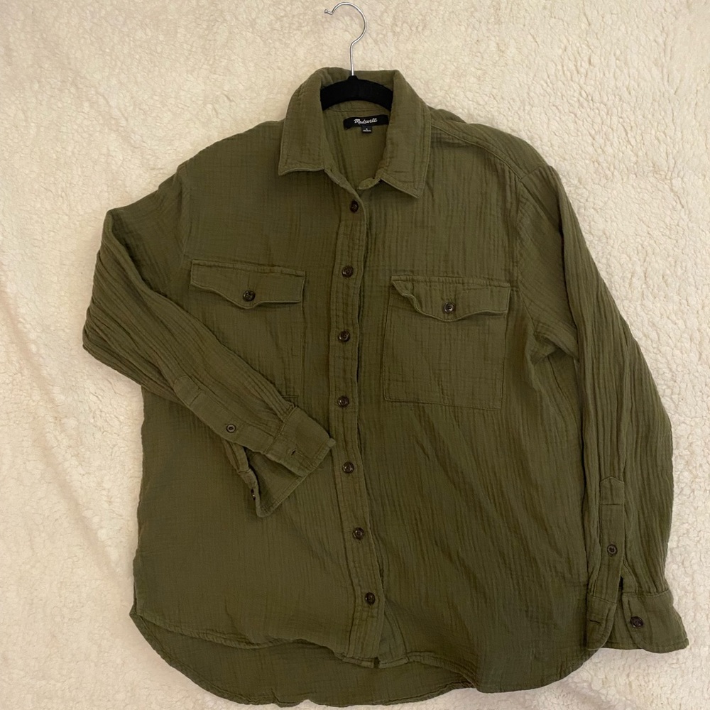 Madewell Terry Light Spun Button Up
